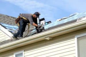 Residential Roofing Services Roseville MN - Roof Being Repaired