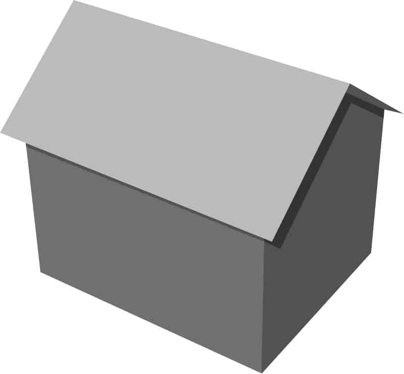 Hip vs Gable Roof - Gable Roof Clipart