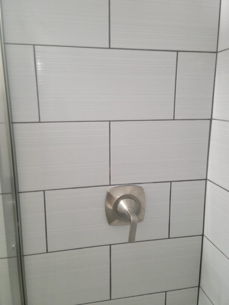 Brand new bathroom addition to a basement