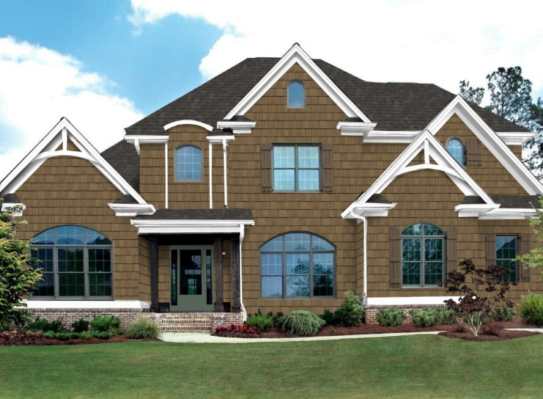 Siding Contractors St Paul MN - A Dark Brown-Colored House with White Trim