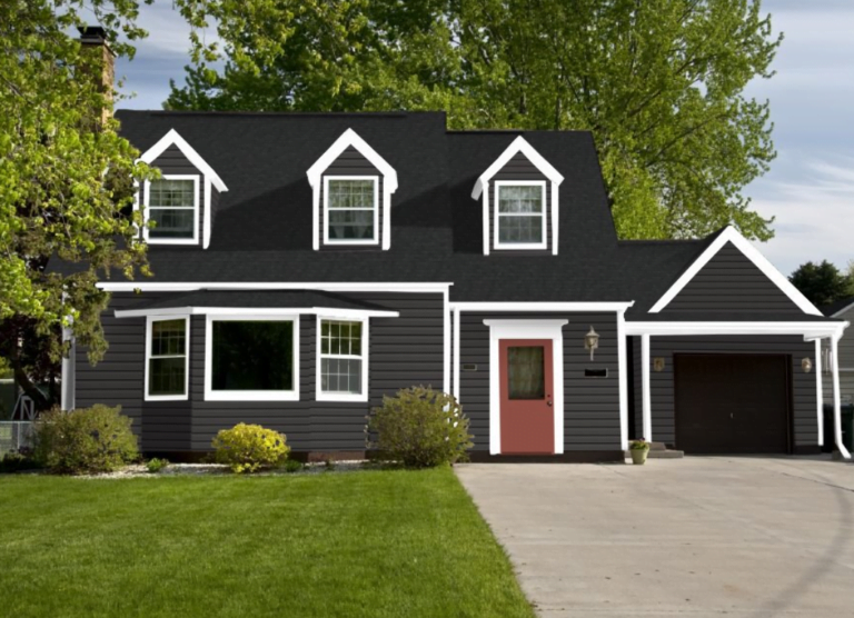 Siding Contractors St Paul MN - A Dark Brown-Colored 2-Story House with White Trim