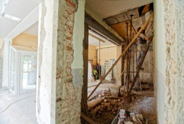 Extremely messy work, one of the reasons to move out during a home renovation