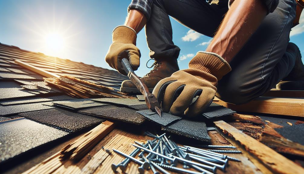 fixing damaged roof shingles