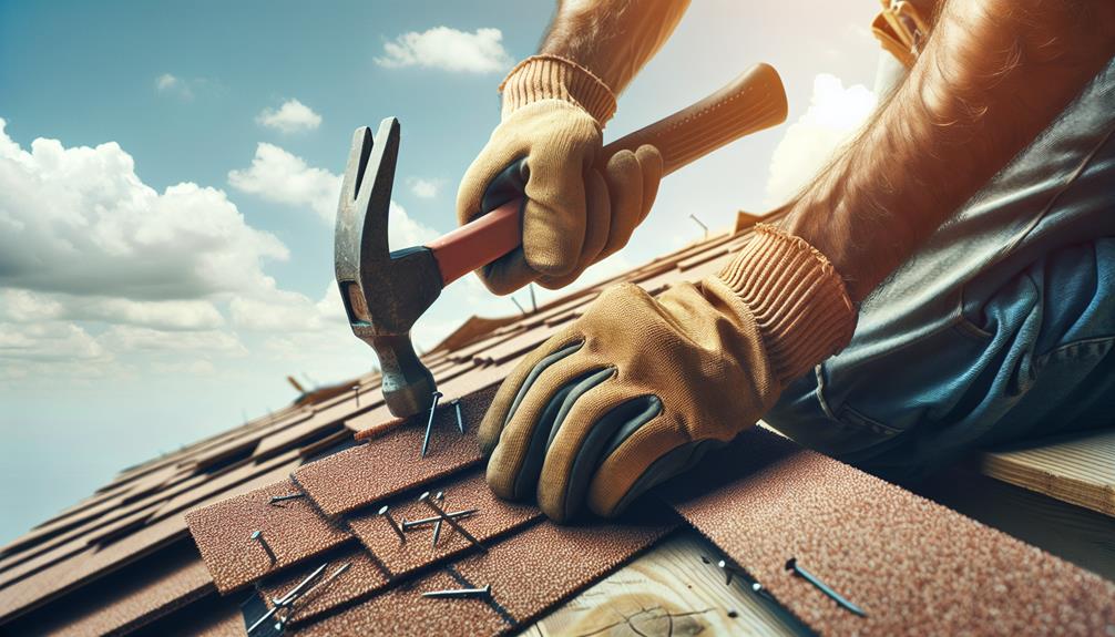 repairing roof shingle damage