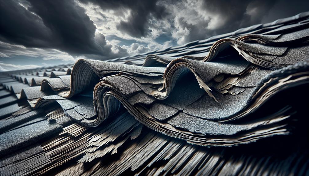 roof shingles curling buckling up