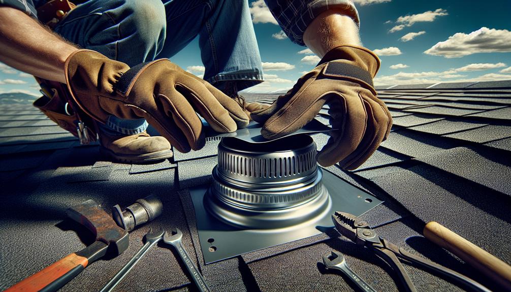 secure flashing and ventilation