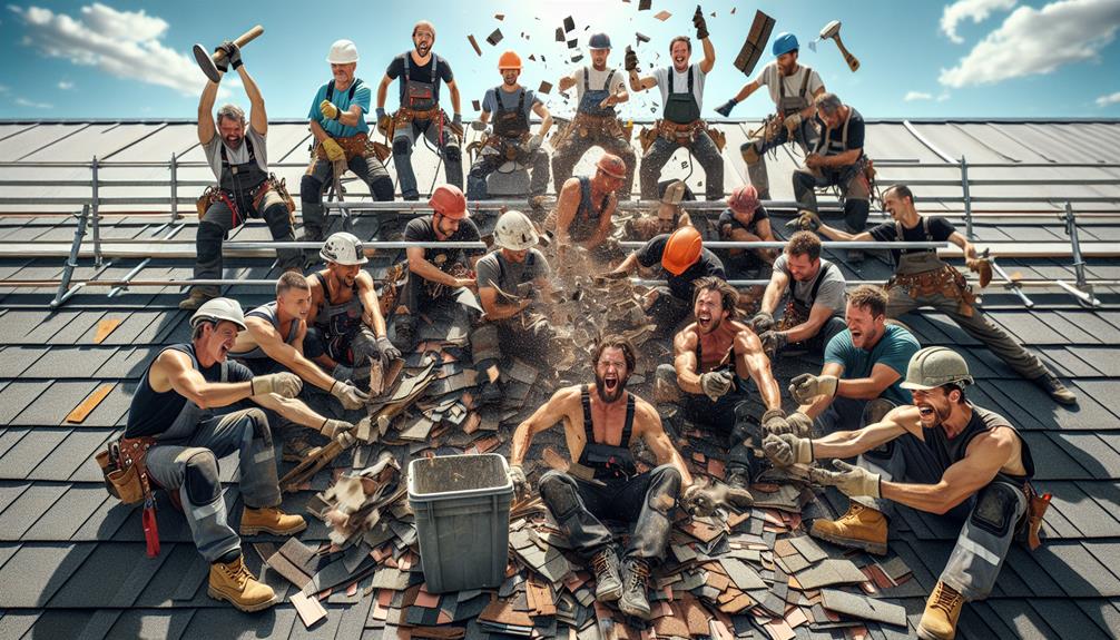 tearing off shingles completely