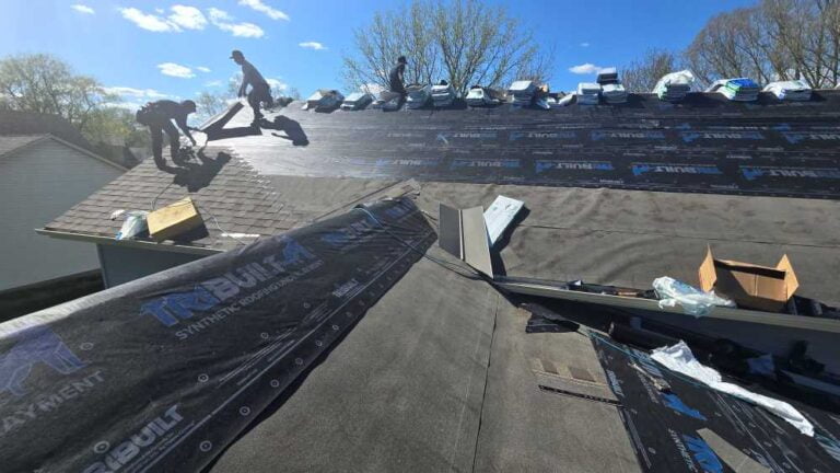 Professional roofing job on a residential home near Saint Paul, MN.