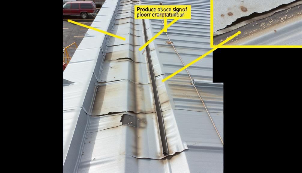 inadequate sealing of joints